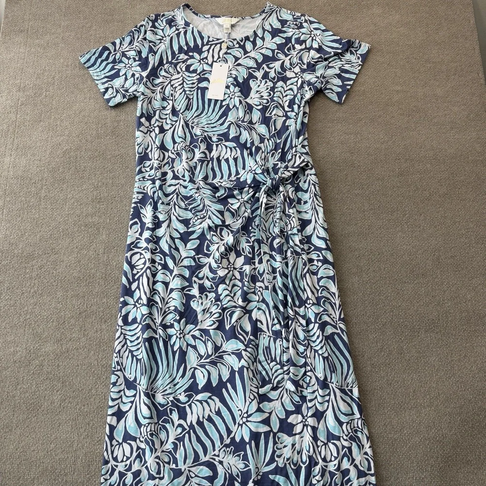 NWT Lilly Pulitzer Chace Maxi Dress Woman's Size XL Sapphire Pool Summer - Picture 3 of 11